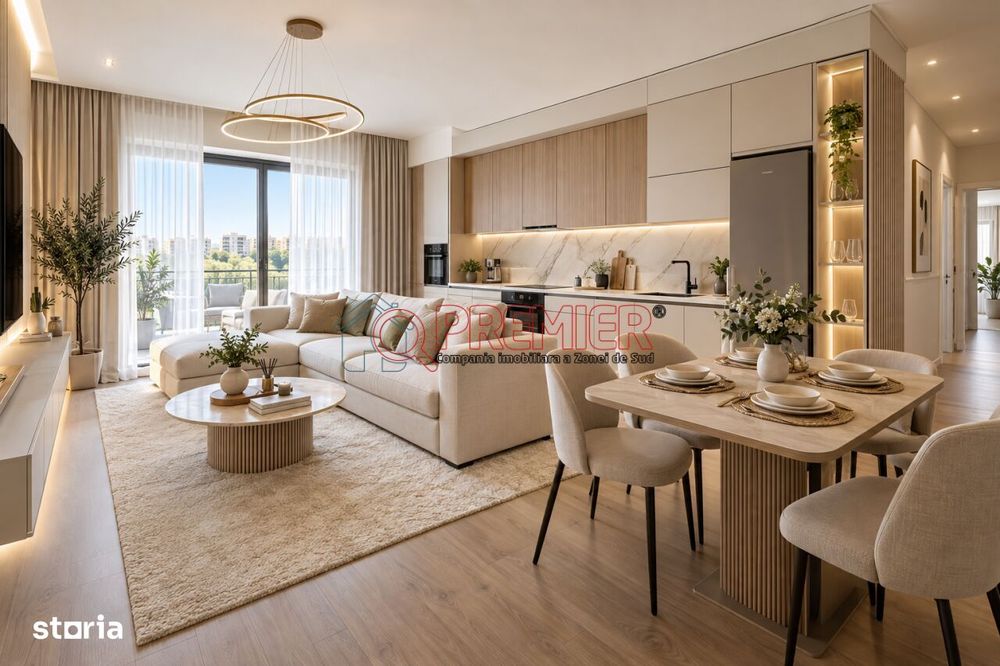 3 Camere La Pret De 2 | 61 Mp Utili + Balcon | Etaj 1 | Bloc Nou