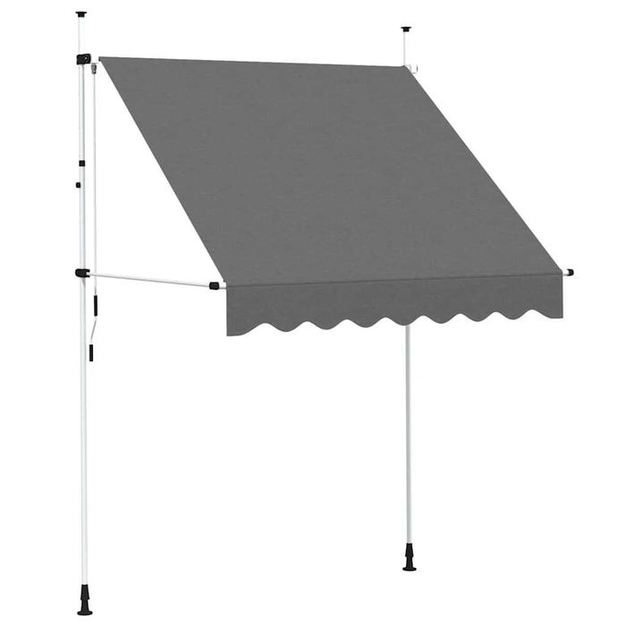 Copertină retractabilă manuală 200 cm antracit VidaXL