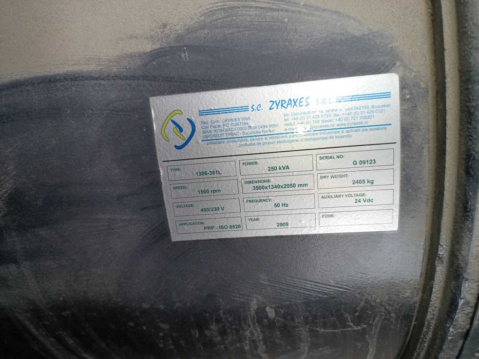Grup Electrogen Perkins 250 kVA / 200 kW – Perfect Funcțional, Revizie Martie 2026