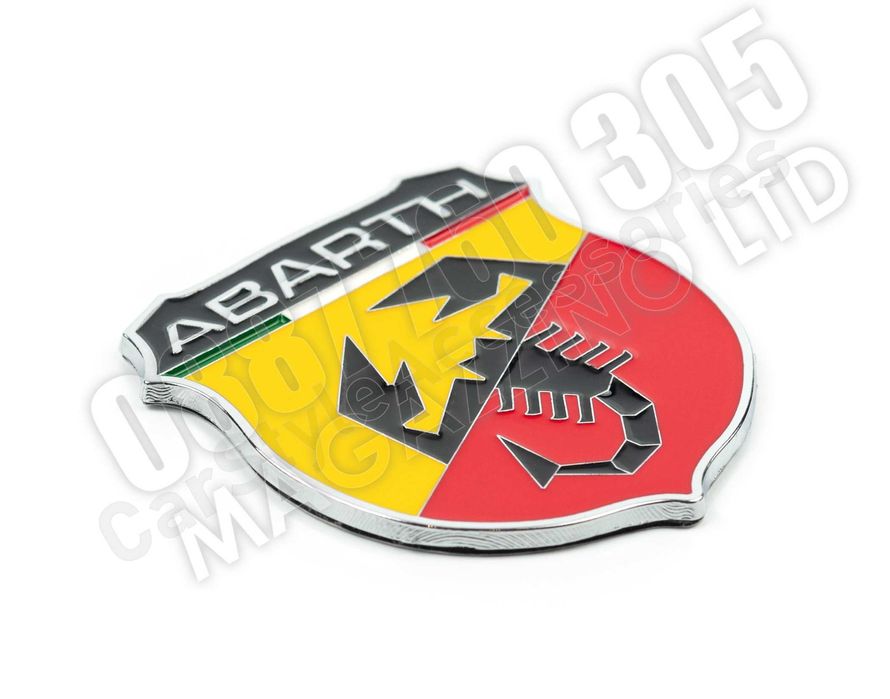 Метална Емблема за Fiat Abarth Скорпион Цветен Емайл