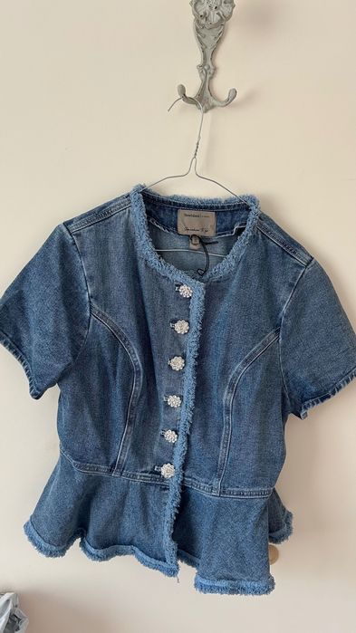 Дънков костюм сако и панталон, River Island. Размер L