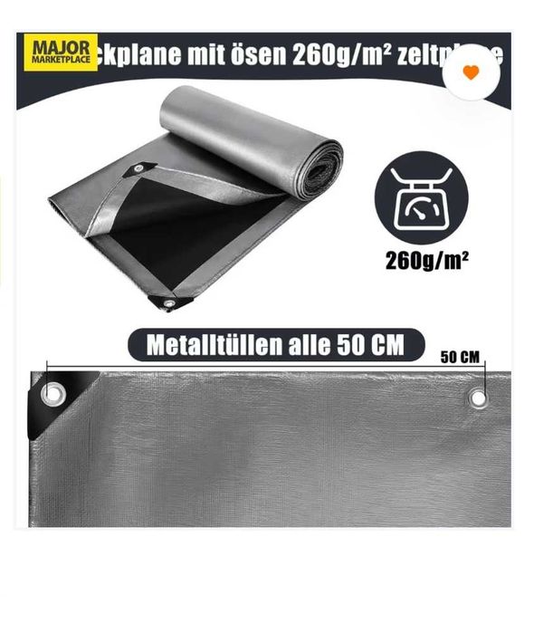 Prelata impermeabila UV 4x 2 m nouă.