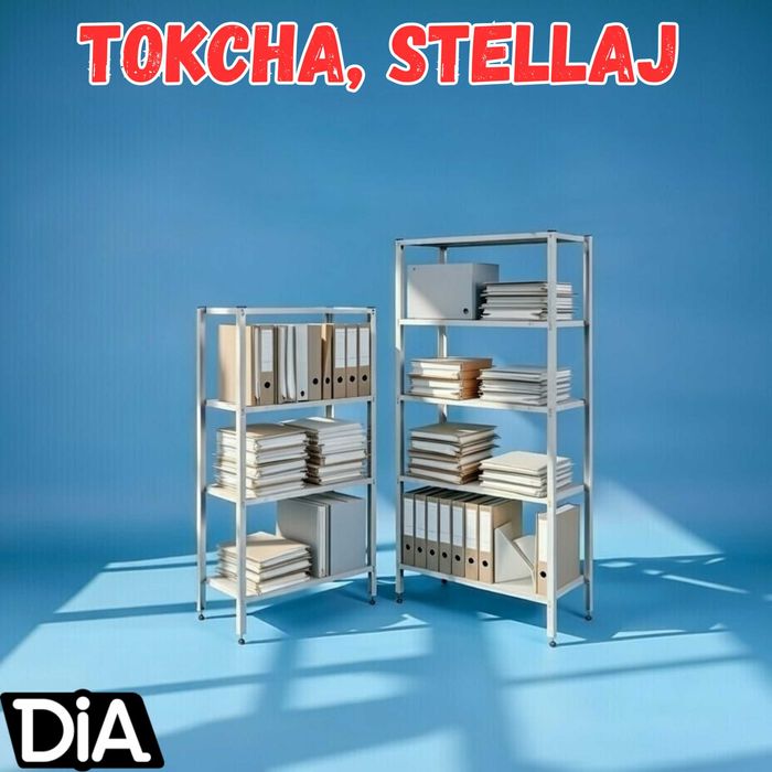 Polkaly stellaj, arxiv tokchasi Акция, метал архивный стеллаж