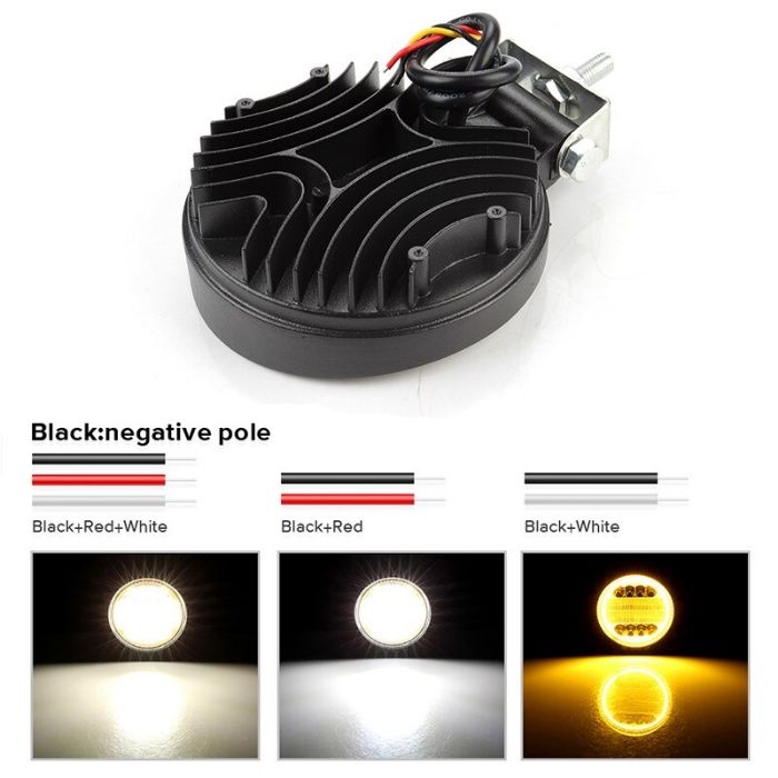 Proiector led auto moto 72W FLOOD+SPOT cu Angel EYES XTC Lights