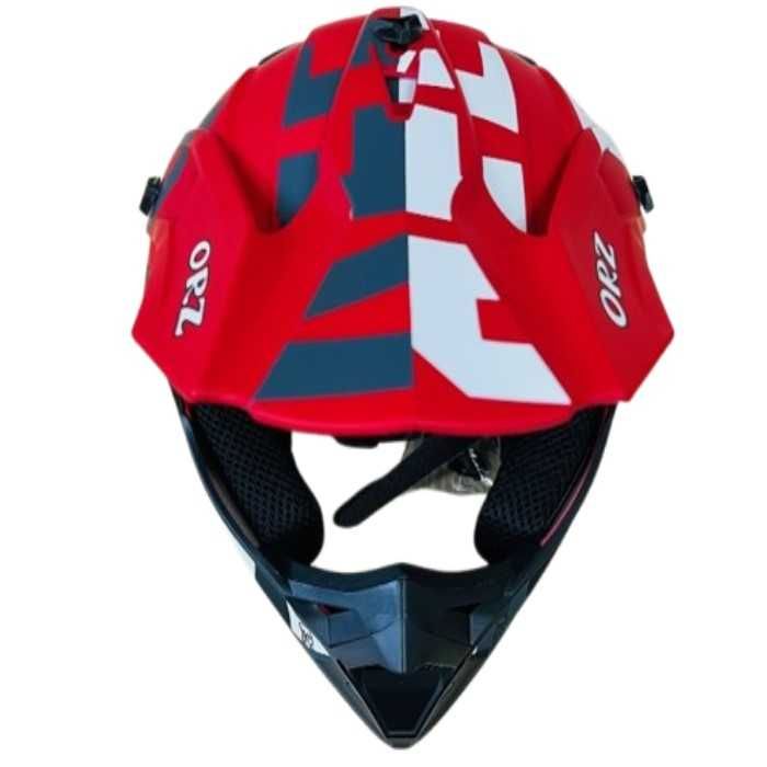 Кросова каска, за мотор, Атв, Вело, Гланц, Червено