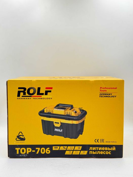 Аккумуляторный промышленный пылесос ROLF TOP-706, 21V, 1.0 м³/мин