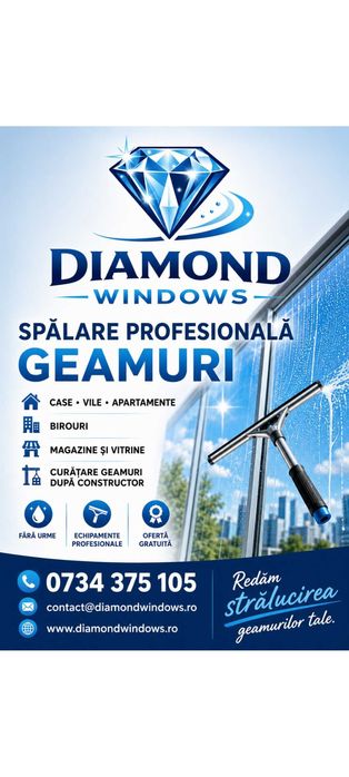 Servicii profesionale Spalare geamuri în Deva si împrejurimi. Ne deplasăm si în alte orașe la cerere.