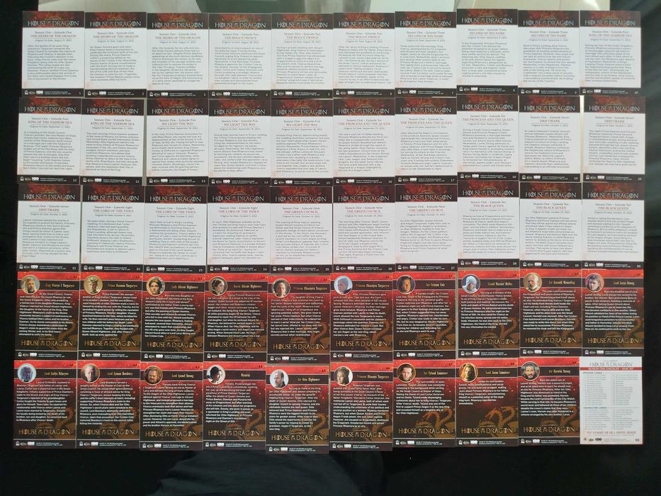Домът на дракона / House of the Dragon колекционерски карти комплект