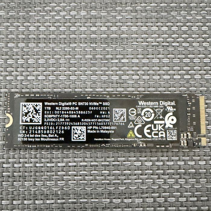 Western Digital PC SN730 1TB NVMe M.2 2280 1024GB PCIe Gen3