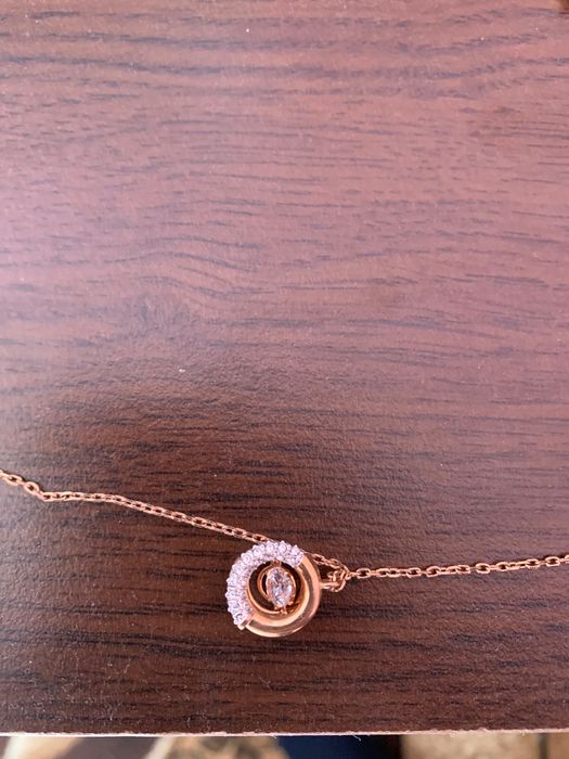 Колие със сваровски Rose Gold