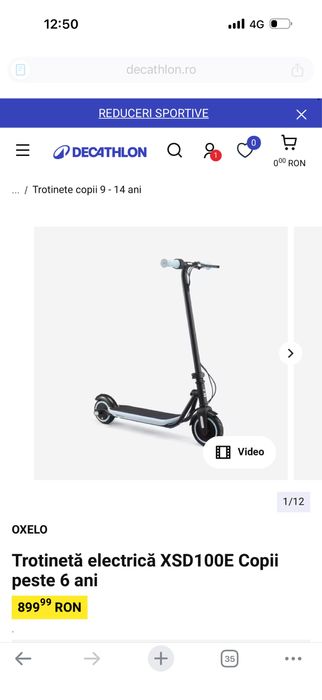 Trotineta electrica oxelo, pentru copii