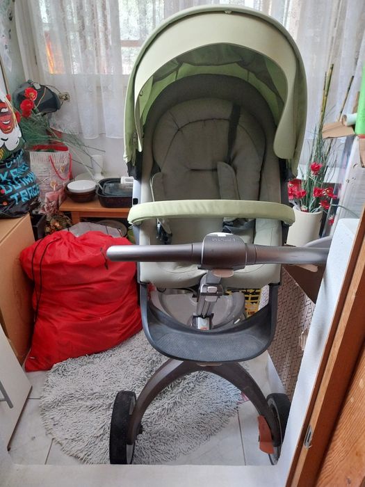 Vand cărucior Stokke Explory V5 verde brotacel