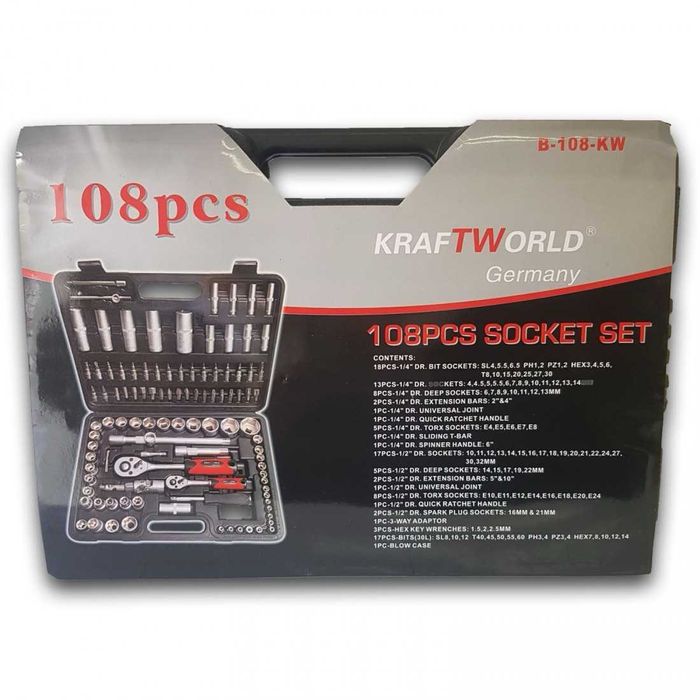 Професионален куфар с инструменти 108ч KraftRoyal