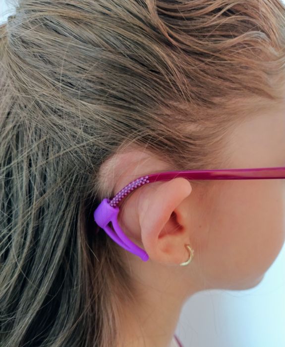 Suport ochelari copii/adulți, suport anti-alunecare(terminale) din sil