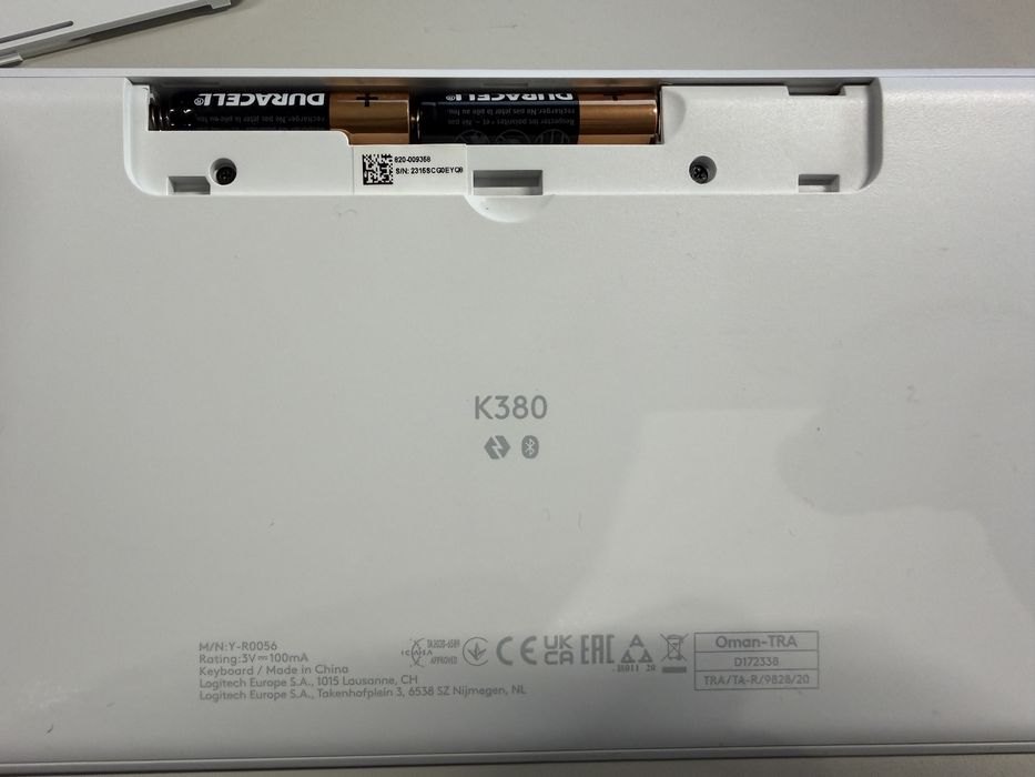 Клавиатура Logitech K380 Bluetooth, белая