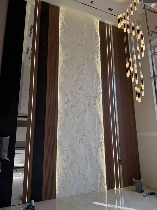 Скала «Эльбрус» 3D панель из гипса