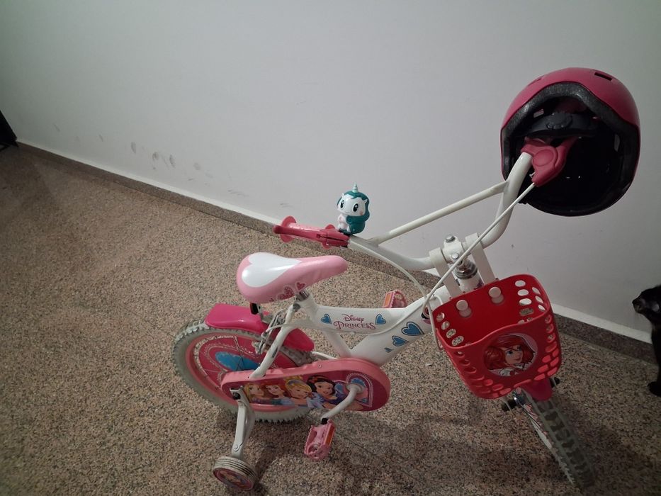 Bicicleta fetita  alb - roz 16'