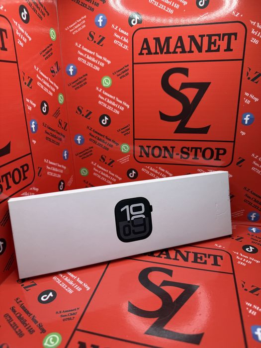 Apple Watch Series 10 46MM Jet Black Amanet SZ Non Stop