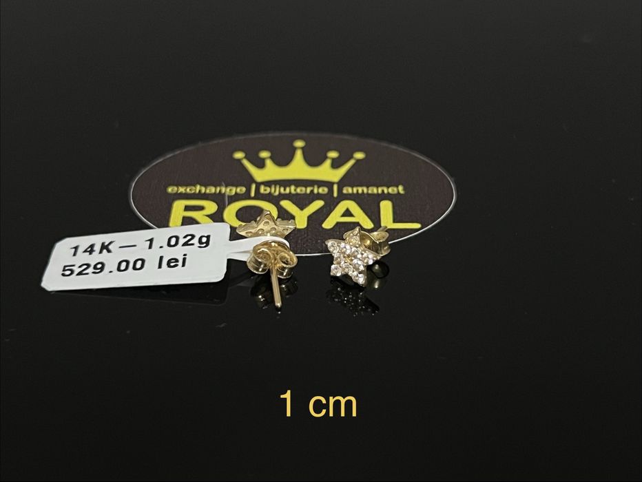 Bijuteria Royal CB : Cercei dama aur nou 14k 1,02gr