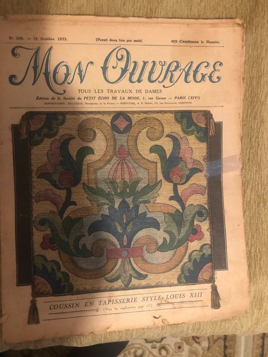 Vand 36 reviste moda frantuzesti "MON OUVRAGE" din anii 1935, 10 ron/buc