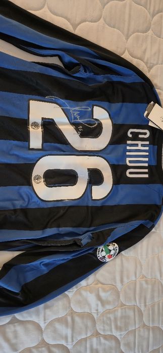 Vând tricou fotbal Nike Inter Cristian Chivu,cu semnătura originală