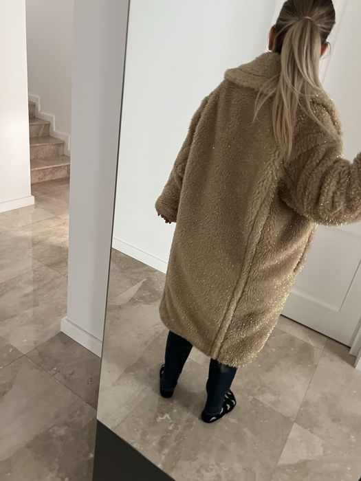 Teddy coat blana naturala miel