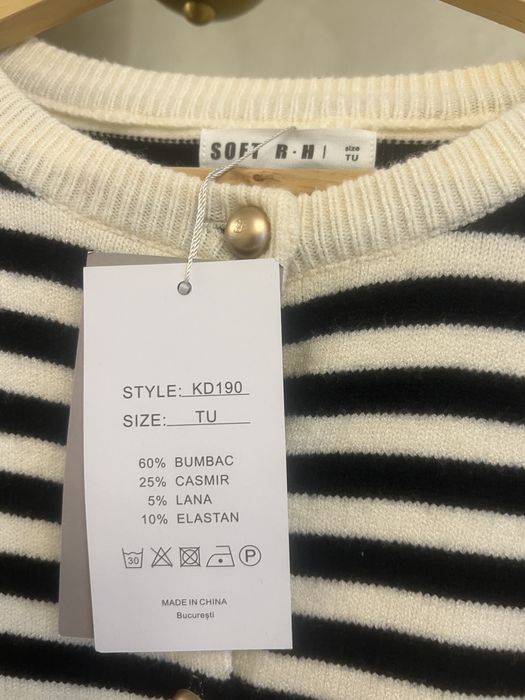 Cardigan 60% bumbac 25% casmir 5% lana