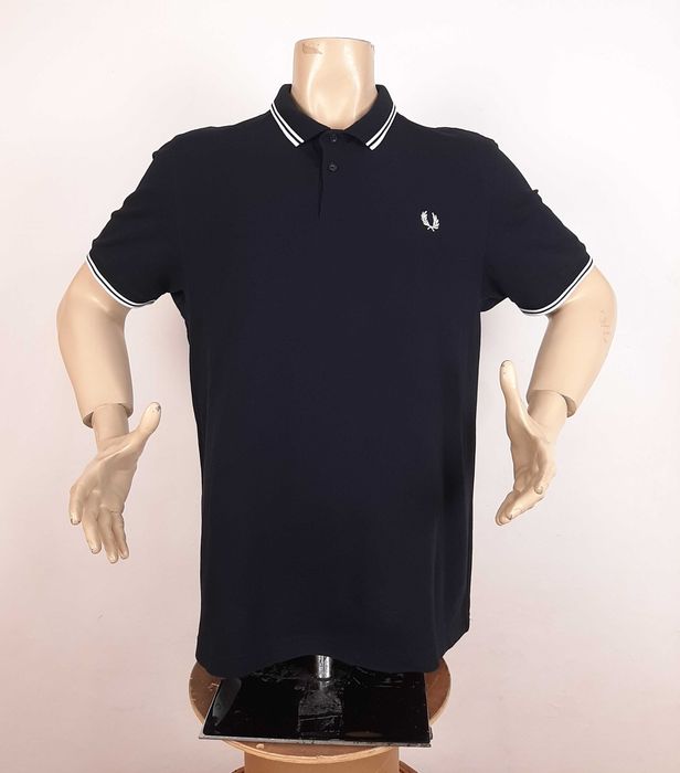Fred Perry Twin Tipped Polo - Оригинална мъжка тениска с яка р-р 2XL