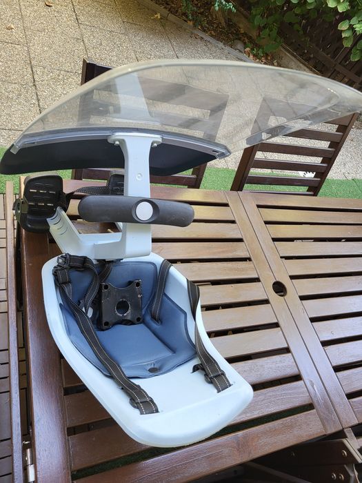 Scaun copil pentru bicicleta tip față  Bobike cu paravan pt vant  - 50