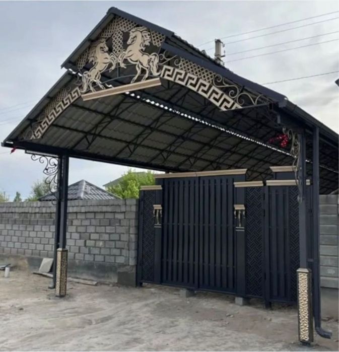 Навес,ворота, перила, решетка