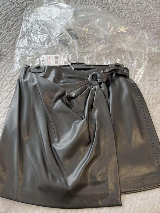 Кожена пола mango xs