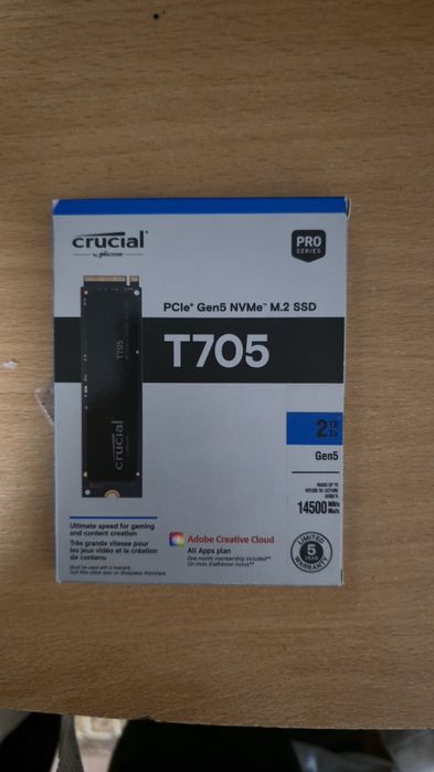 SSD Crucial T705 2TB PCI Express 5.0 x4 M.2 2280