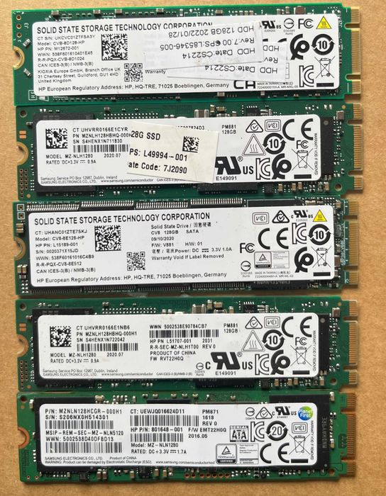 ssd 128gb m2 sata  Micron, Hynix, Kingston, Lite On