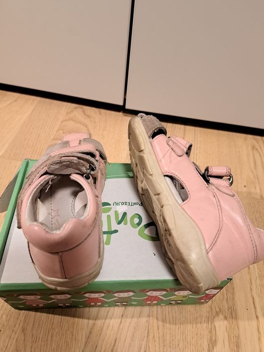 Sandale fete Ponte 20 roz piele mărimea 26  cu talonet 30