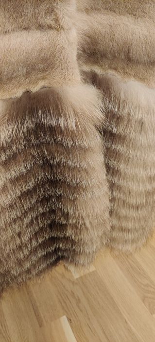 Haina blana nurca&vulpe argintie mărime xs/s