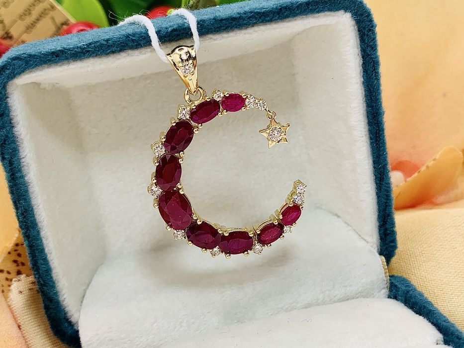 Дизайнерский золотой кулон – Мусульманский полумесяц