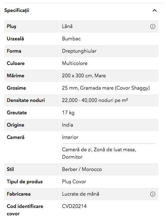 Covor de Lână - Rugvista  *NOU*