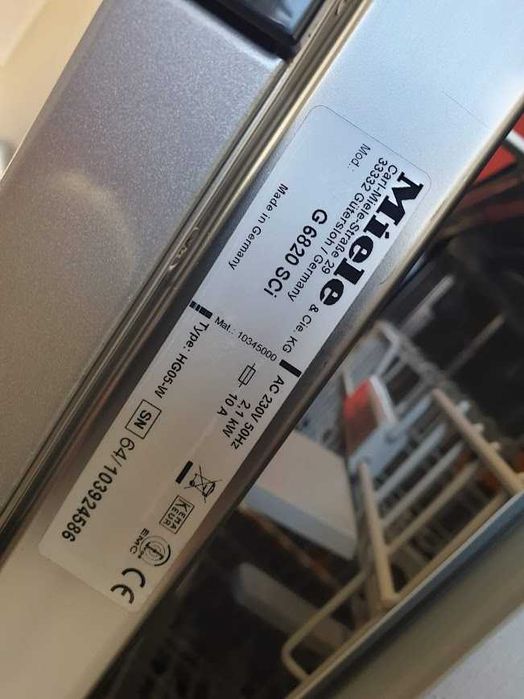 LED - Wi-Fi - Чернo Miele Auto Open Съдомиялна - Частично Вграждане