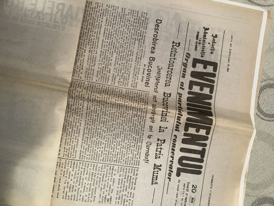 Ziare istoice - Ziarele Romaniei Mari (1918-1947) Marea Unire