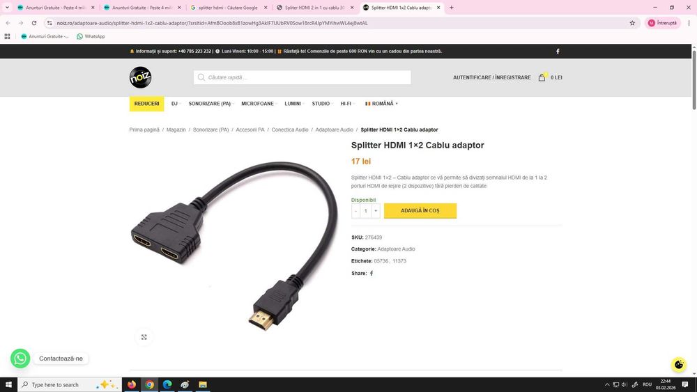Splitter / Switch HDMI  - Nou / Garantie
