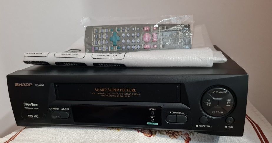 SHARP video recorder VHS nou