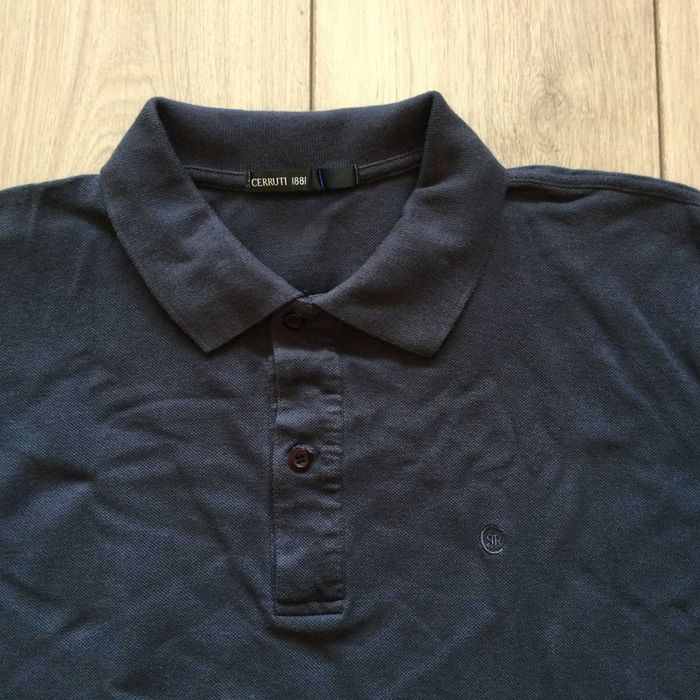 оригинална синя памучна поло тениска CERRUTI 1881 размер XL от Италия