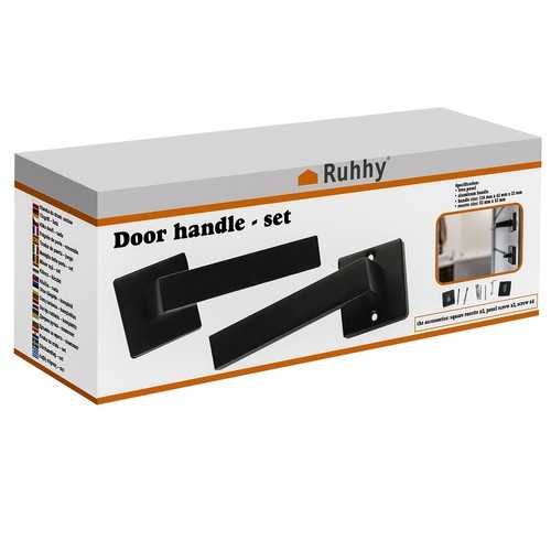 Черна дръжка за интериорна врата / Дръжки за врати - черен мат