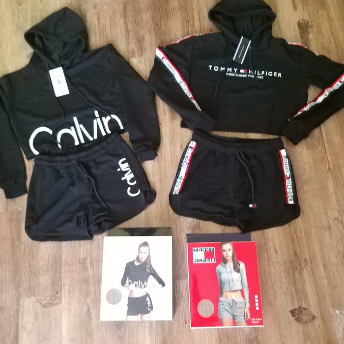 Tommy CK set hanorac si pantaloni scurti bumbac