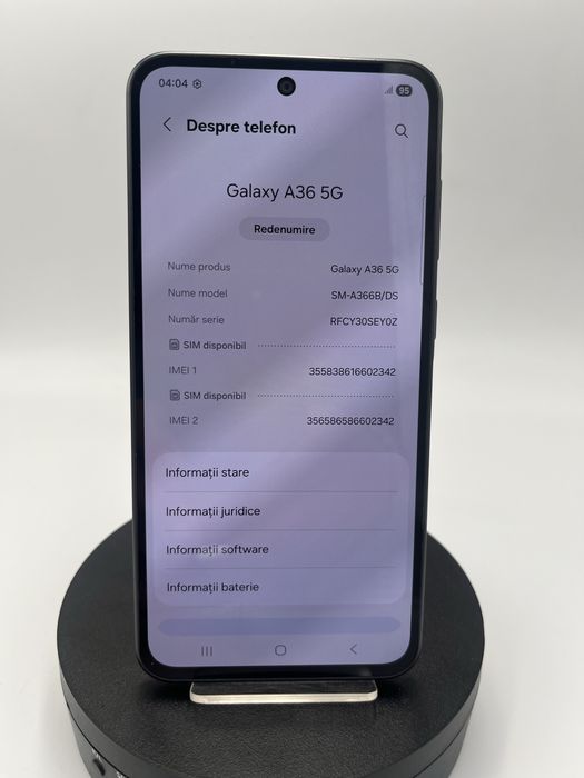 Samsung A36  128 GB 6 GB Ram Pret 889 lei Cod 3332