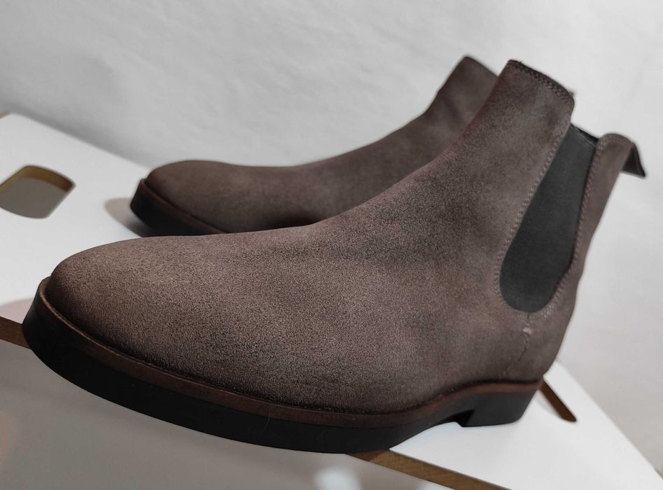 Ghete chelsea 40 40.5 plain toe ZIGN piele naturala moale