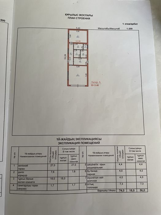 Продам дом в селе Шамалған