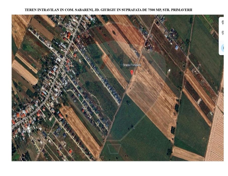 Vanzare teren intravilan 7.500 mp Sabareni