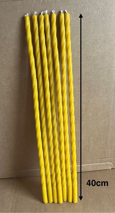 Lumanari din ceara curata 25cm [Biserica]