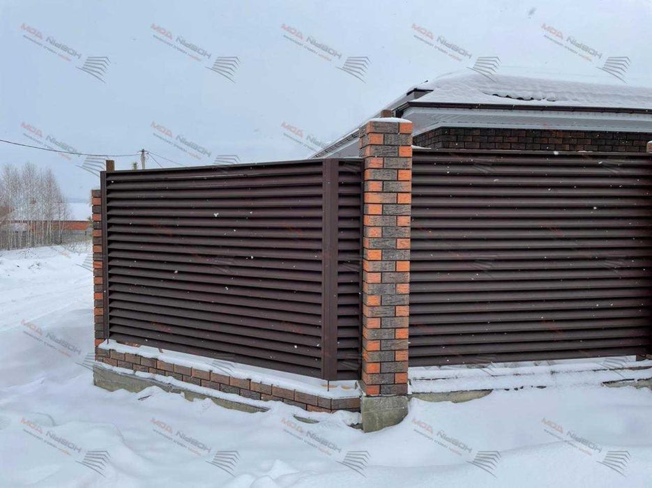 Забор жалюзи из металла